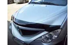 Дефлектор капота темный SSANGYONG ACTYON 2006-2011 / Саньенг Актион — фото 1