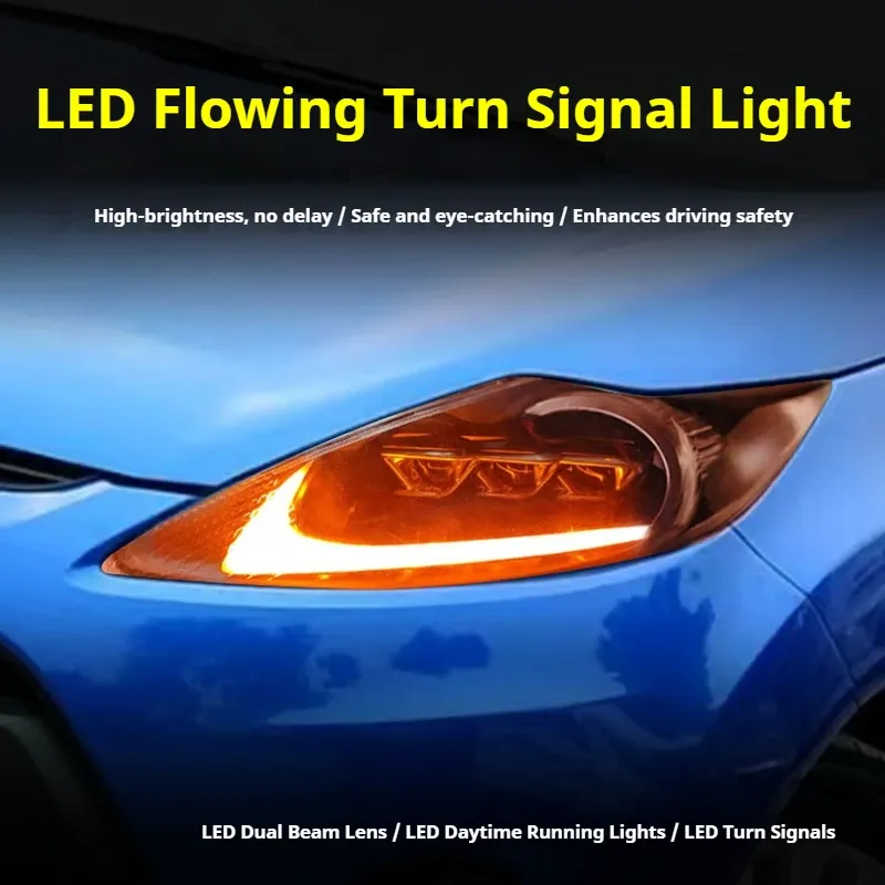 Фары передние LED с ходовыми огнями для Ford Fiesta (2009-2012), комплект, комплект, FT Carlight Carlight — фото 3