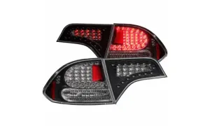 Honda Civic 2006-2011 задние фонари LED, цвет черный, коплект, ANZO USA — фото 1