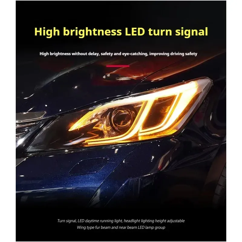 Фары передние LED с ходовыми огнями для Toyota Crown (2015-2018), комплект, FT Carlight — фото 2