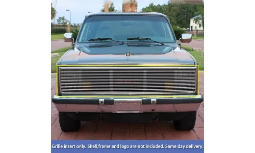 Silver верхняя решетка с ламелями 1981-1987 Chevy GMC Pickup/Suburban/Blazer/Jimmy — фото 1