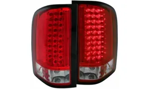 Chevy Silverado 2500 HD Classic 2007 задние фонари LED красный / прозрачный, коплект, ANZO USA — фото 1