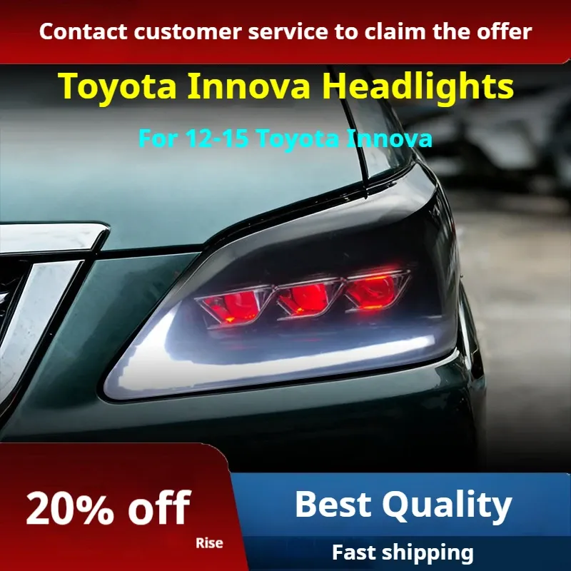 Фары передние LED с ходовыми огнями для Toyota Innova (2012-2015), комплект, комплект, FT Carlight Carlight — фото 2
