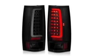 GMC Yukon 2007-2014 задние фонари LED Plank Style, цвет черный w/дымчатые Lens, коплект, ANZO USA — фото 1