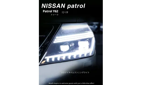 Фары передние LED с ходовыми огнями для Nissan Patrol Y62 (2012-2019), комплект, FT Carlight — фото 7