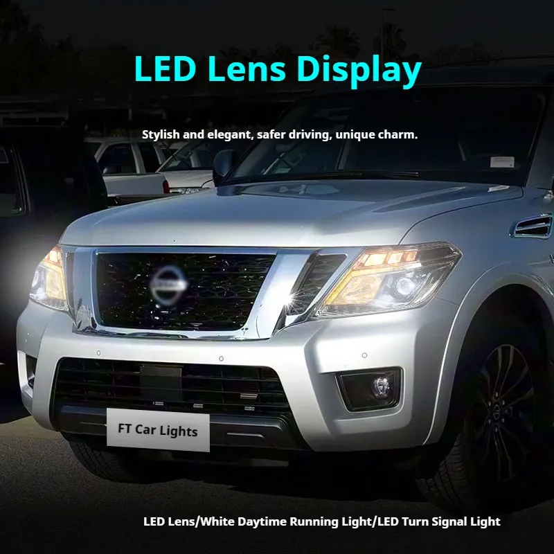 Фары передние LED с ходовыми огнями для Nissan Patrol Y62 (2012-2019), комплект, комплект, FT Carlight Carlight — фото 4