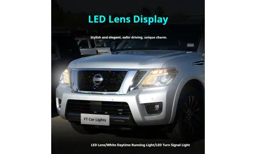 Фары передние LED с ходовыми огнями для Nissan Patrol Y62 (2012-2019), комплект, комплект, FT Carlight Carlight — фото 4