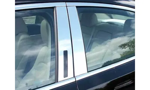 Накладки стоек дверей из нержавеющей стали 4 шт отделка двери QAA для Lincoln MKS 2009-2016 — фото 1