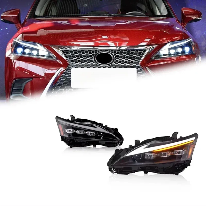 Фары Full LED проектор ДХО для Lexus CT200 (2013-2017), комплект, комплект, FT Carlight Carlight — фото 1