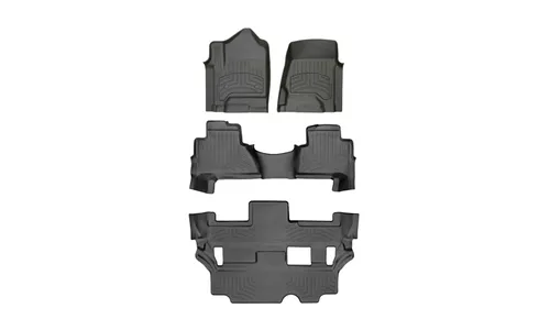 Ковры салона Floorliners HP, 1-2-3 ряд Cadillac Escalade 2015-2020, черный, Weathertech — фото 1