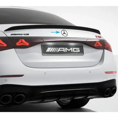 Эмблема-звезда Mercedes-Benz E W214 на крышку багажника, темный хром — фото 1