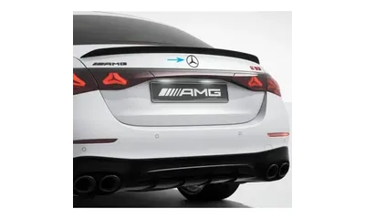 Эмблема-звезда Mercedes-Benz E W214 на крышку багажника, темный хром — фото 1