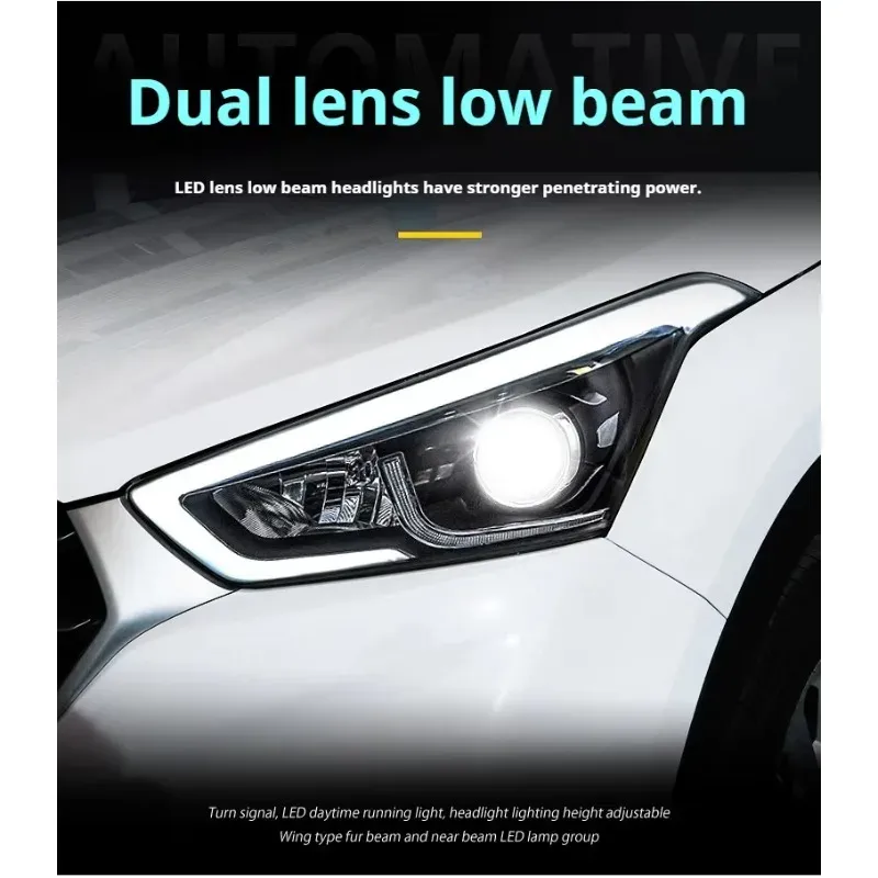 Фары передние LED с ходовыми огнями для Hyundai Creta IX25 (2014-2019), комплект, комплект, FT Carlight Carlight — фото 3