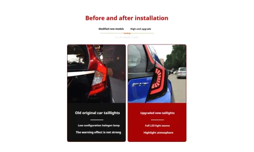 Задние LED-фонари динамический поворотник для Honda Fit GK5 (2014-2020), комплект, комплект, FT Carlight Carlight — фото 7