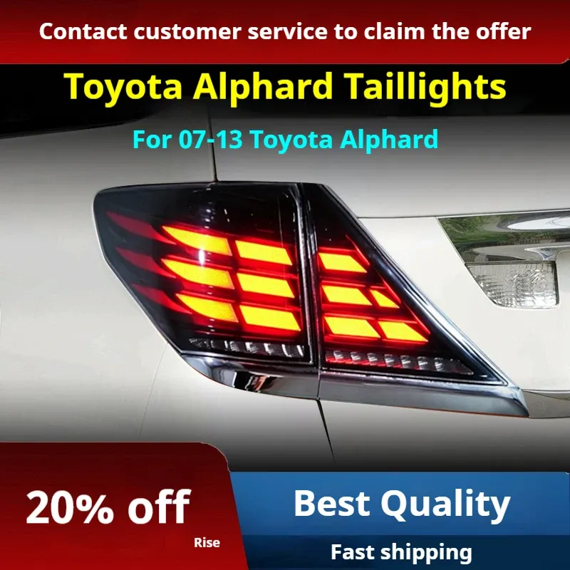 Задние LED-фонари динамический сигнал поворота для Toyota Alphard (2007-2013), комплект, комплект, FT Carlight Carlight — фото 2