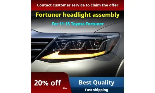 Фары LED проектор 3-глазные ДХО для Toyota Fortuner (2011-2015), комплект, комплект, FT Carlight Carlight — фото 2