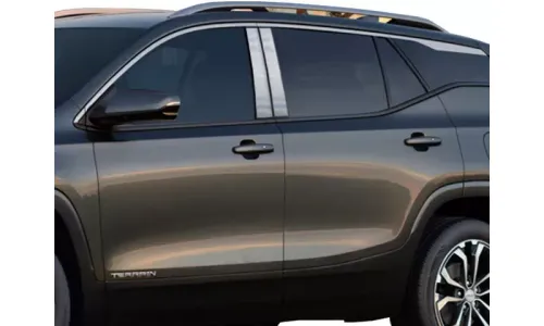 Накладки стоек дверей из нержавеющей стали 4 шт отделка двери QAA для GMC Terrain 2018-2021 — фото 1