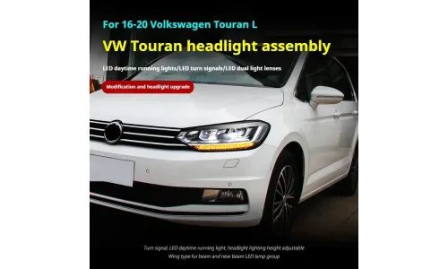 Фары передние LED с ходовыми огнями для VW Touran L (2016-2020), комплект, комплект, FT Carlight Carlight — фото 5