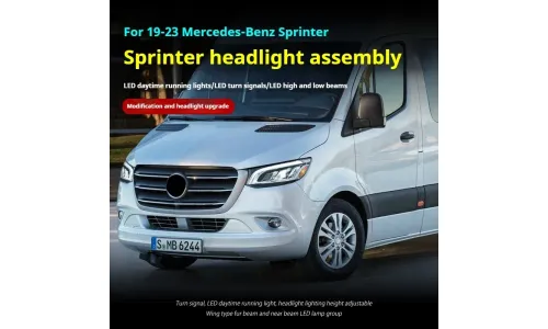 Фары передние LED с ходовыми огнями для Mercedes Sprinter W907 (2019-2023), комплект, комплект, FT Carlight Carlight — фото 5