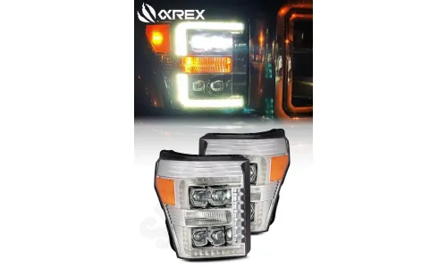 Фары проекторные светодиодные NOVA для Ford F-250/350/450 2011–2016, AlphaRex — фото 1