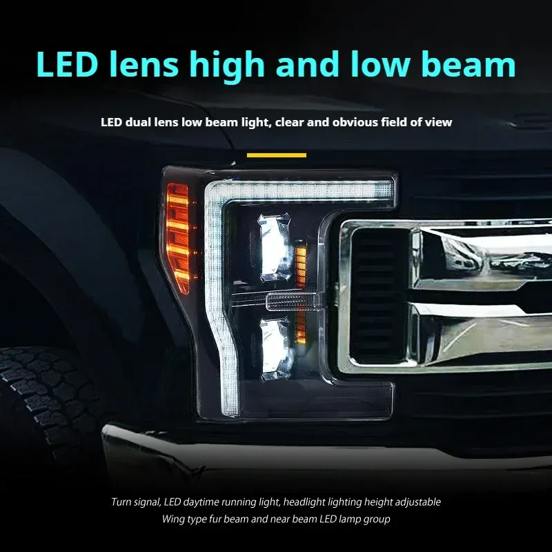 Фары передние LED с ходовыми огнями для Ford F-250 (2017-2019), комплект, комплект, FT Carlight Carlight — фото 4
