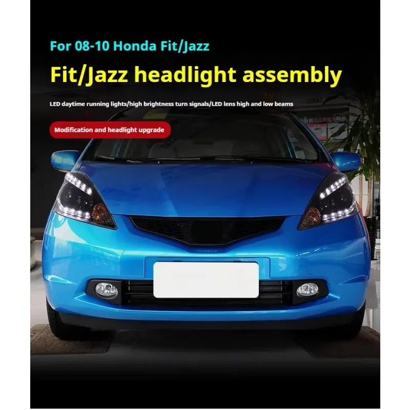 Фары передние LED с ходовыми огнями для Honda Fit Jazz (2008-2010), комплект, комплект, FT Carlight Carlight — фото 5