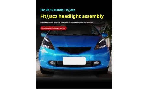 Фары передние LED с ходовыми огнями для Honda Fit Jazz (2008-2010), комплект, комплект, FT Carlight Carlight — фото 5