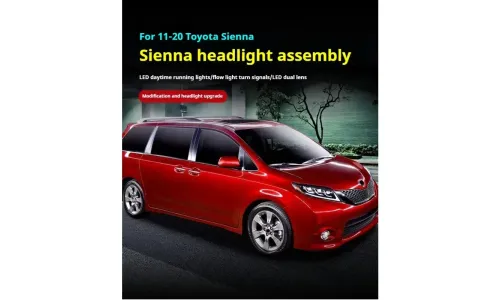 Фары передние LED с ходовыми огнями для Toyota Sienna (2011-2020), комплект, комплект, FT Carlight Carlight — фото 5
