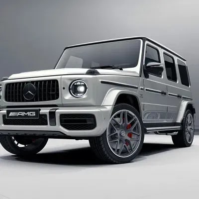 Боковые полосы Edition 55 с эмблемой Affalterbach Mercedes-Benz G-Класс W463A, белые Opalite White, 2 шт. — фото 1
