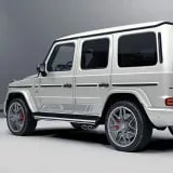 Боковые полосы Edition 55 с эмблемой Affalterbach Mercedes-Benz G-Класс W463A, белые Opalite White, 2 шт. — фото 2