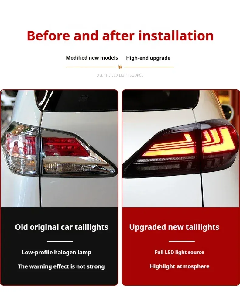 Задние LED-фонари динамический поворотник для Lexus RX (2009-2015), комплект, комплект, FT Carlight Carlight — фото 7