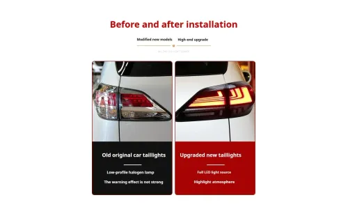 Задние LED-фонари динамический поворотник для Lexus RX (2009-2015), комплект, комплект, FT Carlight Carlight — фото 7
