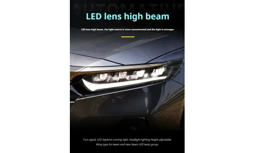 Фары передние LED с ходовыми огнями для Honda Accord 10 (2018-2023), комплект, комплект, FT Carlight Carlight — фото 4