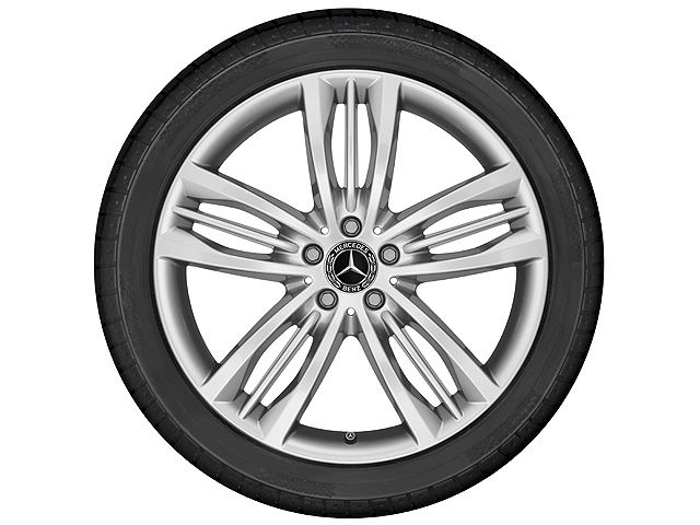 Диск колесный R20 Mercedes W222 S-class/С217 S-class coupe , «Серебристый тулий», 5 тройных спиц, задняя ось, оригинал — фото 1