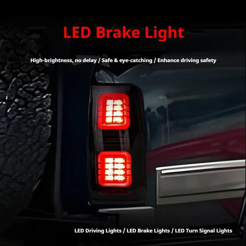 Задние LED-фонари динамический поворотник для Toyota Land Cruiser 80 (1989-1998), комплект, комплект, FT Carlight Carlight — фото 4