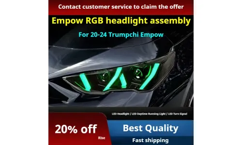 Фары передние LED с ходовыми огнями RGB для Trumpchi Empow (2020-2024), комплект, комплект, FT Carlight Carlight — фото 2