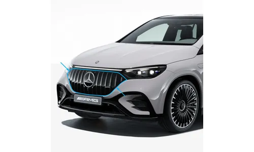 Комплект решетки Panamericana EQE 53 AMG Mercedes-Benz EQE SUV X294, темный хром — фото 1
