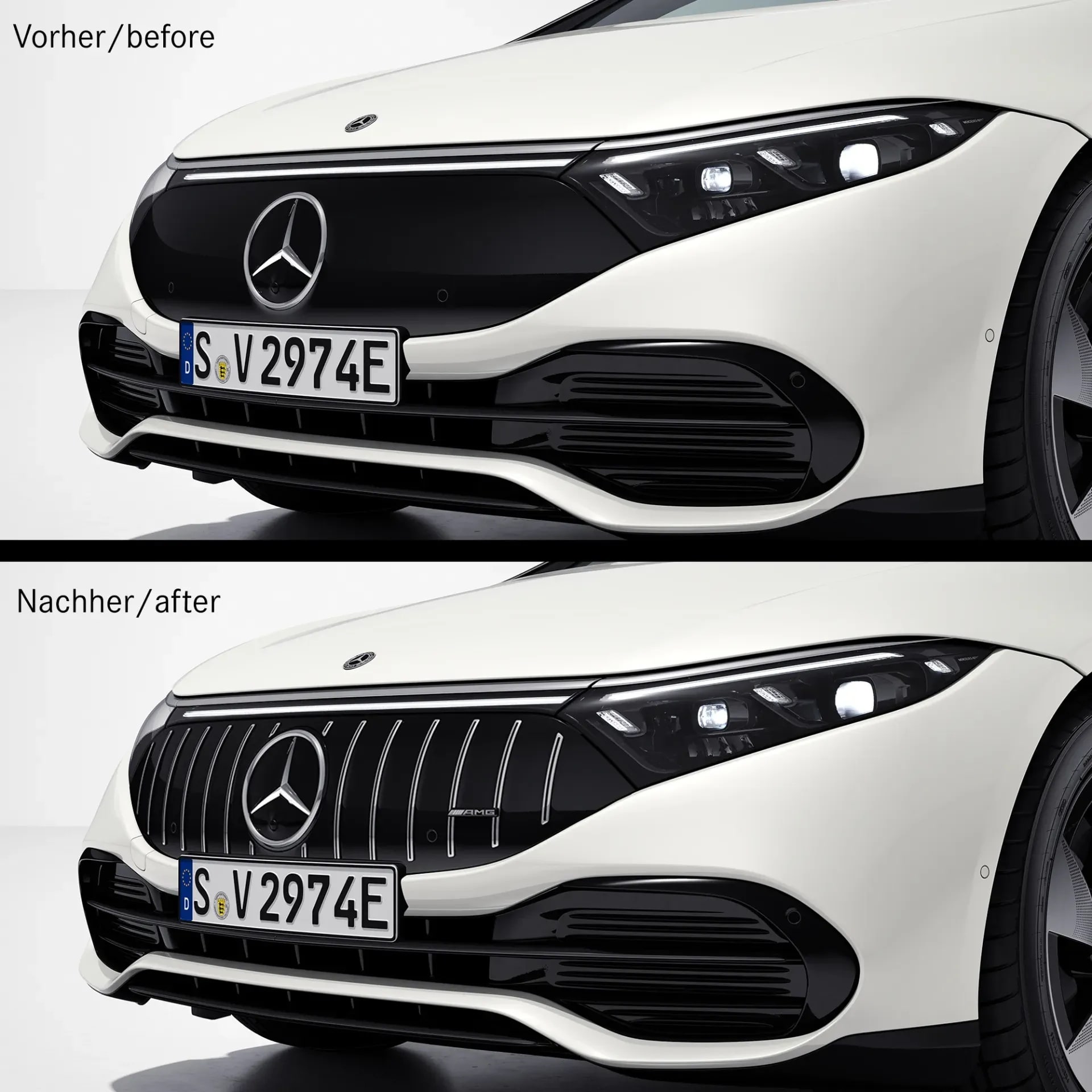 Комплект хромированной решетки Panamericana EQS 53 AMG Mercedes-Benz EQS V297 с автоматизированным вождением 200 — фото 4