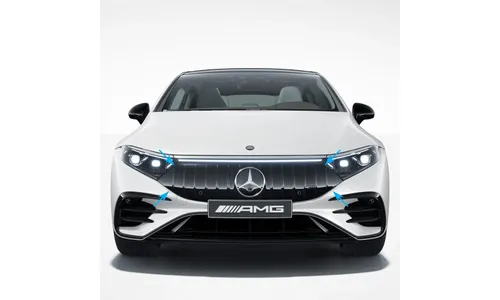Комплект черной решетки Panamericana EQS 53 AMG Mercedes-Benz EQS V297 с кодом 200 — фото 1
