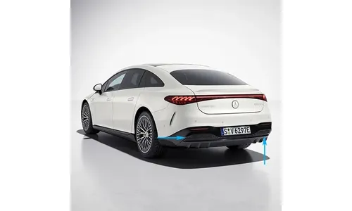Чёрные молдинги заднего бампера EQS 53 AMG для Mercedes-Benz EQS V297 — фото 1