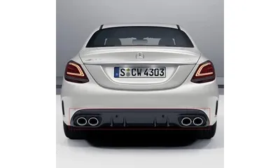 Задний диффузор C 43 AMG для Mercedes-Benz C-Класса W205/S205, хром, без фаркопа — фото 1