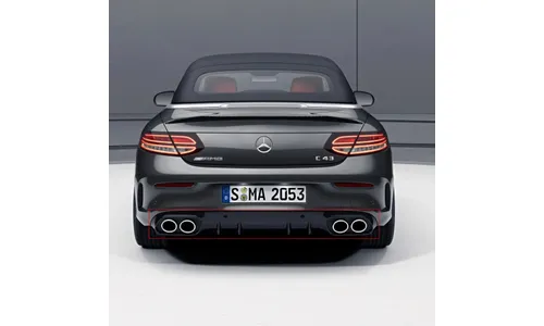 Задний диффузор C 43 AMG для Mercedes-Benz C-Класса C205/A205, хром — фото 1