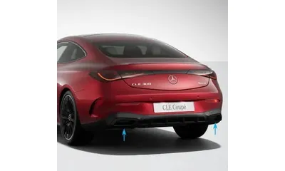 Чёрные декоративные накладки выхлопа Night Package для Mercedes-Benz CLE C236 — фото 1