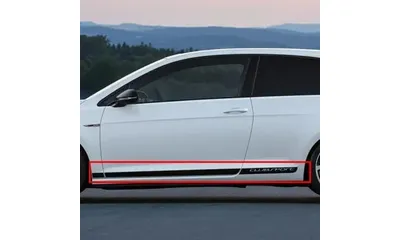 Серые боковые наклейки Clubsport Volkswagen Golf VII GTI, 5 дверей, 2 шт. — фото 1