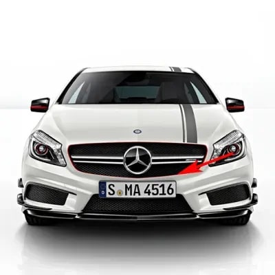 Красная наклейка Edition 1 на решетку радиатора Mercedes-Benz A 45 AMG W176 — фото 1