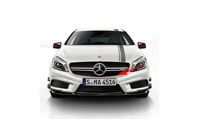 Красная наклейка Edition 1 на решетку радиатора Mercedes-Benz A 45 AMG W176 — фото 1