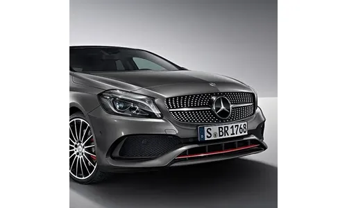 Решетка радиатора A 250 Sport с красной планкой Mercedes-Benz A-Класс W176 рестайлинг — фото 3