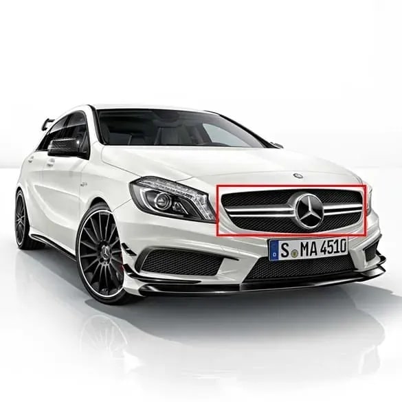 Комплект черной решетки A 45 AMG Night Package Mercedes-Benz A-Класс W176 дорестайлинг — фото 4