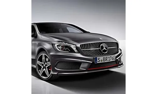 Решетка A 250 Sport с красной планкой Mercedes-Benz A-Класс W176 дорестайлинг — фото 2