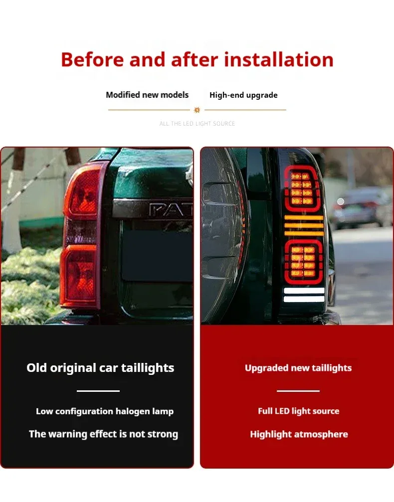 Задние LED-фонари динамический поворотник для Nissan Patrol Y61 (2005-2022), комплект, комплект, FT Carlight Carlight — фото 6